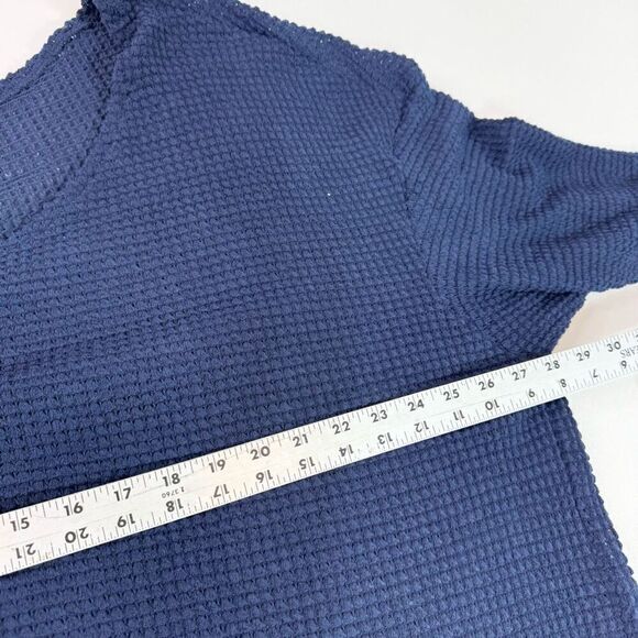 Incerun Sweater Mens 2XL Knitted Navy Blue Casual loose Pullover Jumper Tops New - Picture 3 of 9